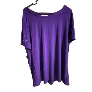 Diana Belle rhinestones top size 3X